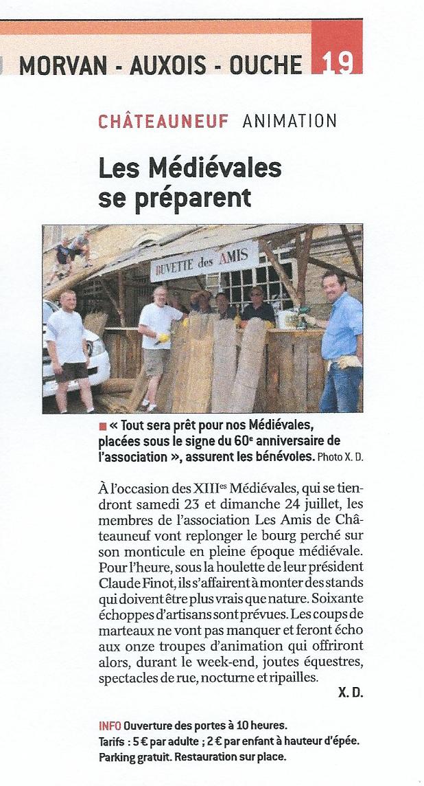 2016 07 09 le bien public edition de beaune medievales 2016